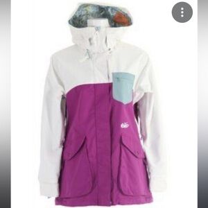 Nike NWT Winter Coat 6.0 Kesek Jacket Purple White Sz S Snowboard Ski Deadstock